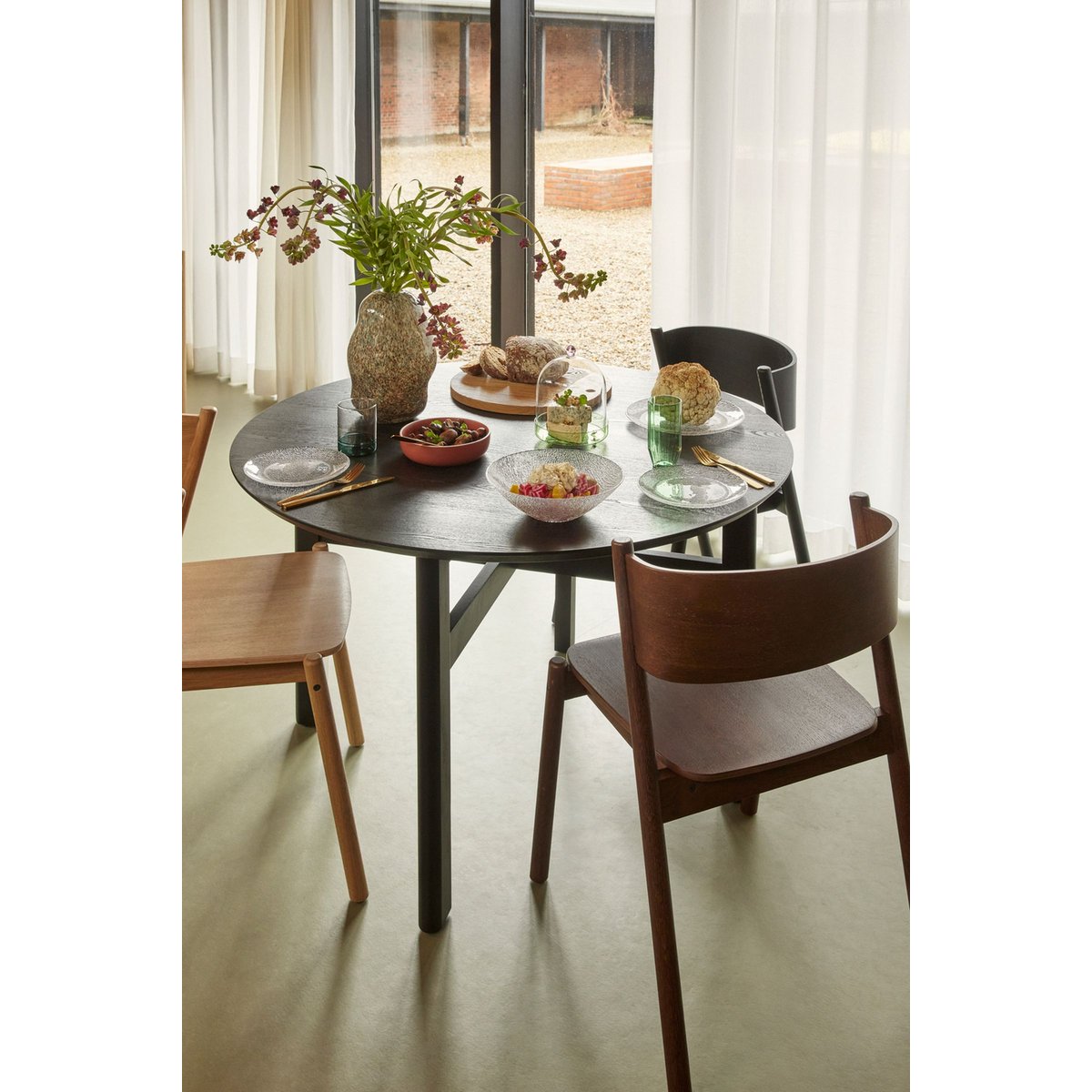 Vase en verre MIRO marron, HUBSCH