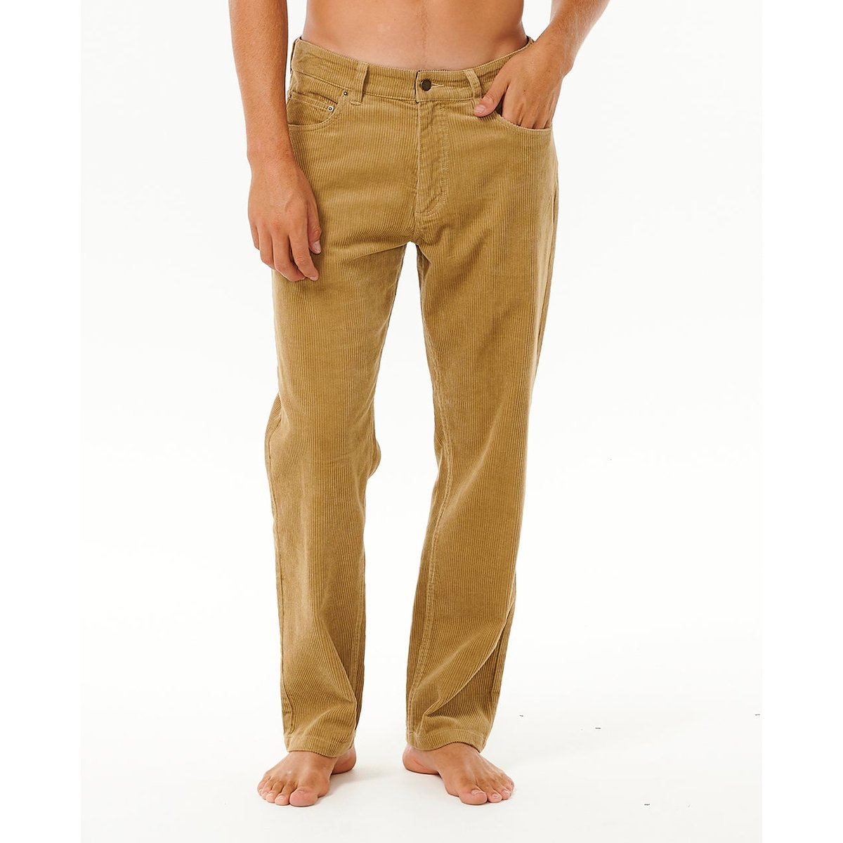 Pantalon en velours côtelé CLASSIC SURF kaki foncé, RIP CURL