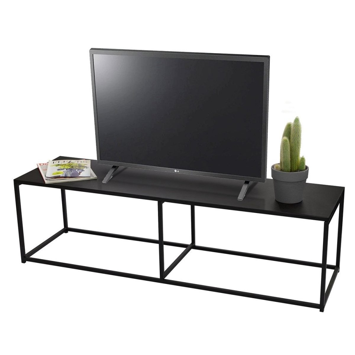 Meuble Tv Métal Noir Madison noir, DECORATIE