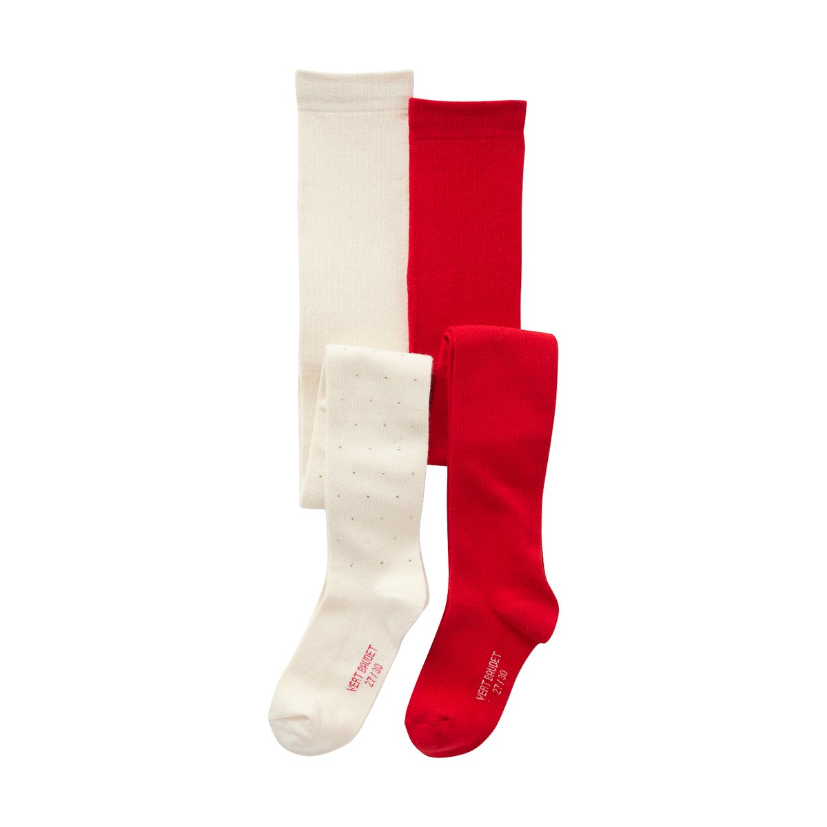Lot 2 Collants Noël écru, VERTBAUDET