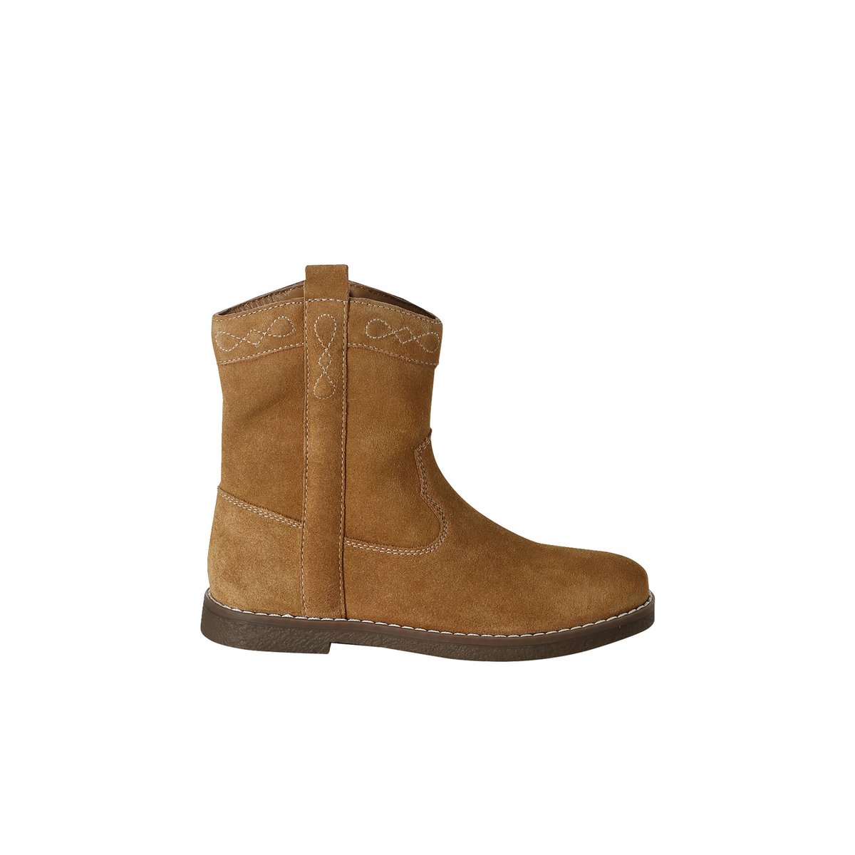 Boots cuir zippées marron, VERTBAUDET