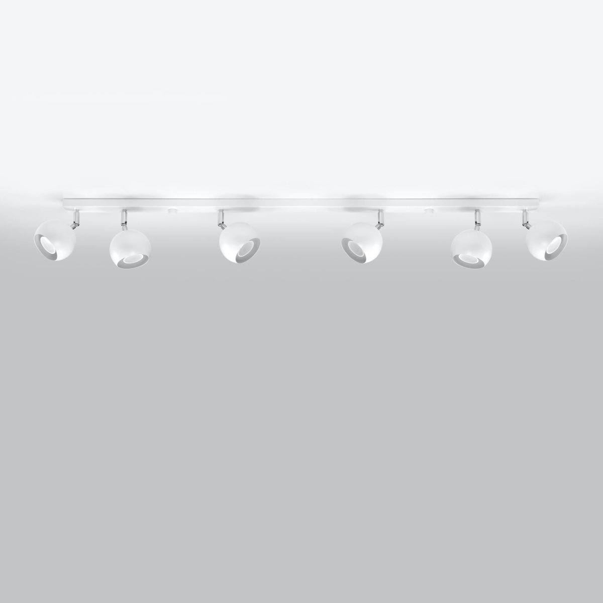 Plafonnier Acier Blanc GU10 6 Oculare blanc, EDEN