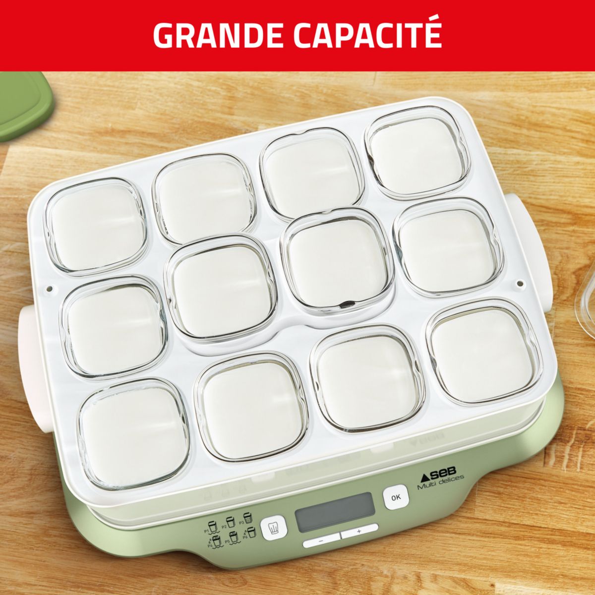 Yaourtière et fromagère YG661310 MultiDelices Express & Végétal blanc, SEB