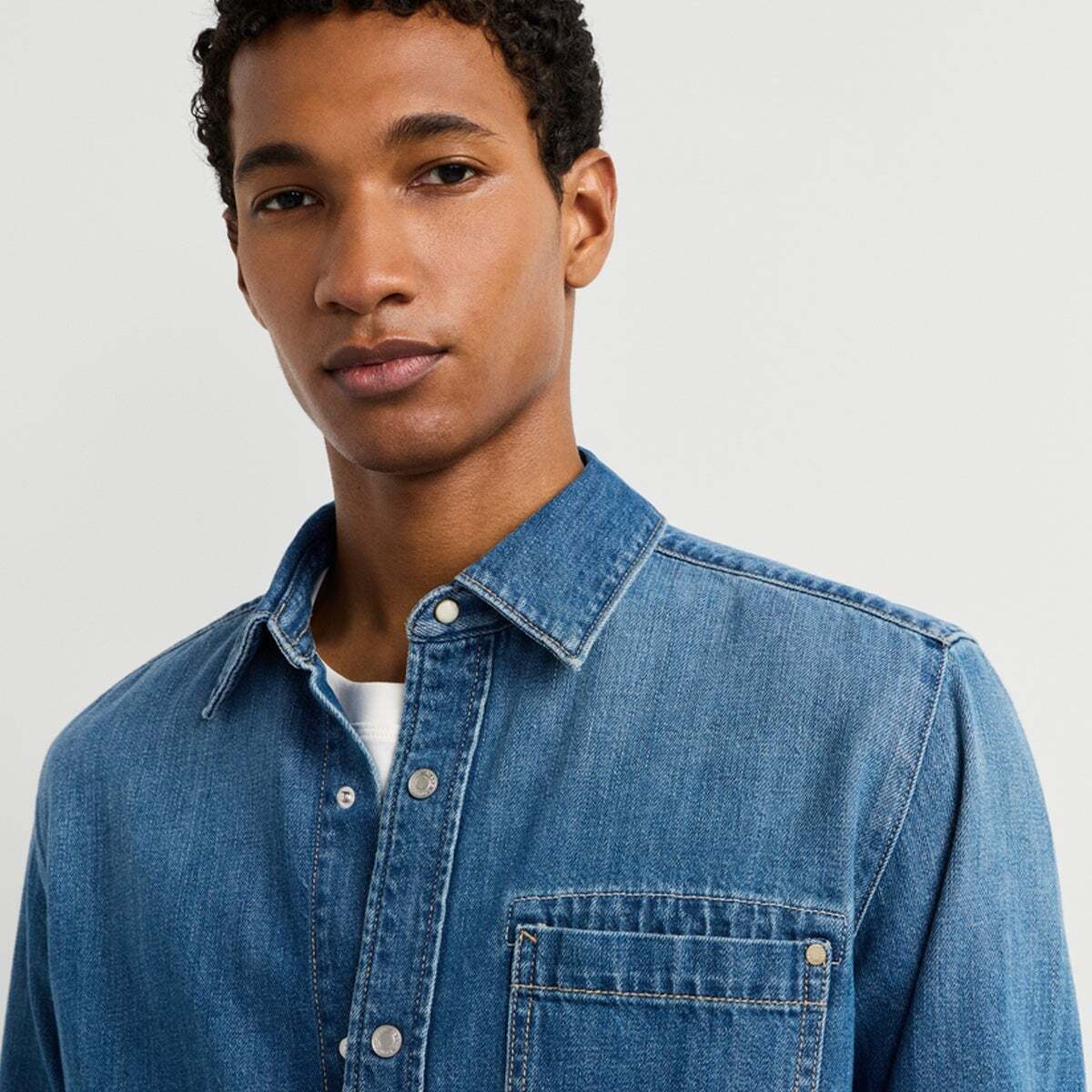 Surchemise À Coupe Décontractée En Denim 11oz bleu rigid denim, PEPE JEANS