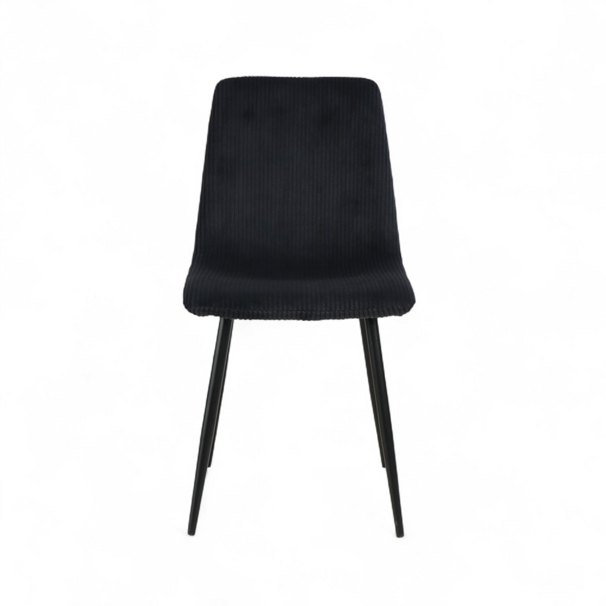 Chaise repas velours côtelé noir, ZAGO