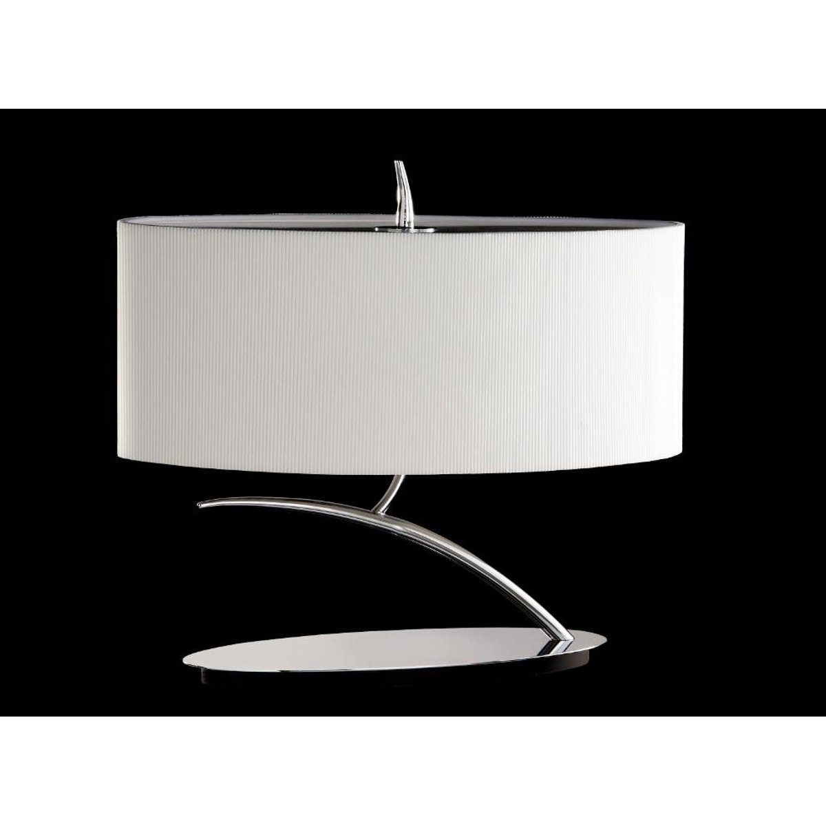Lampe design en tissu , EVE crème/chrome, MANTRA