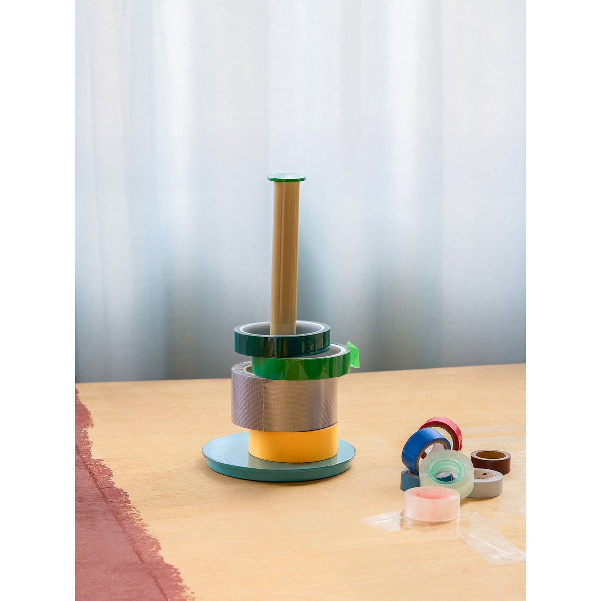 Porte-rouleau de cuisine en fer PLAY bleu/gris/vert, HUBSCH