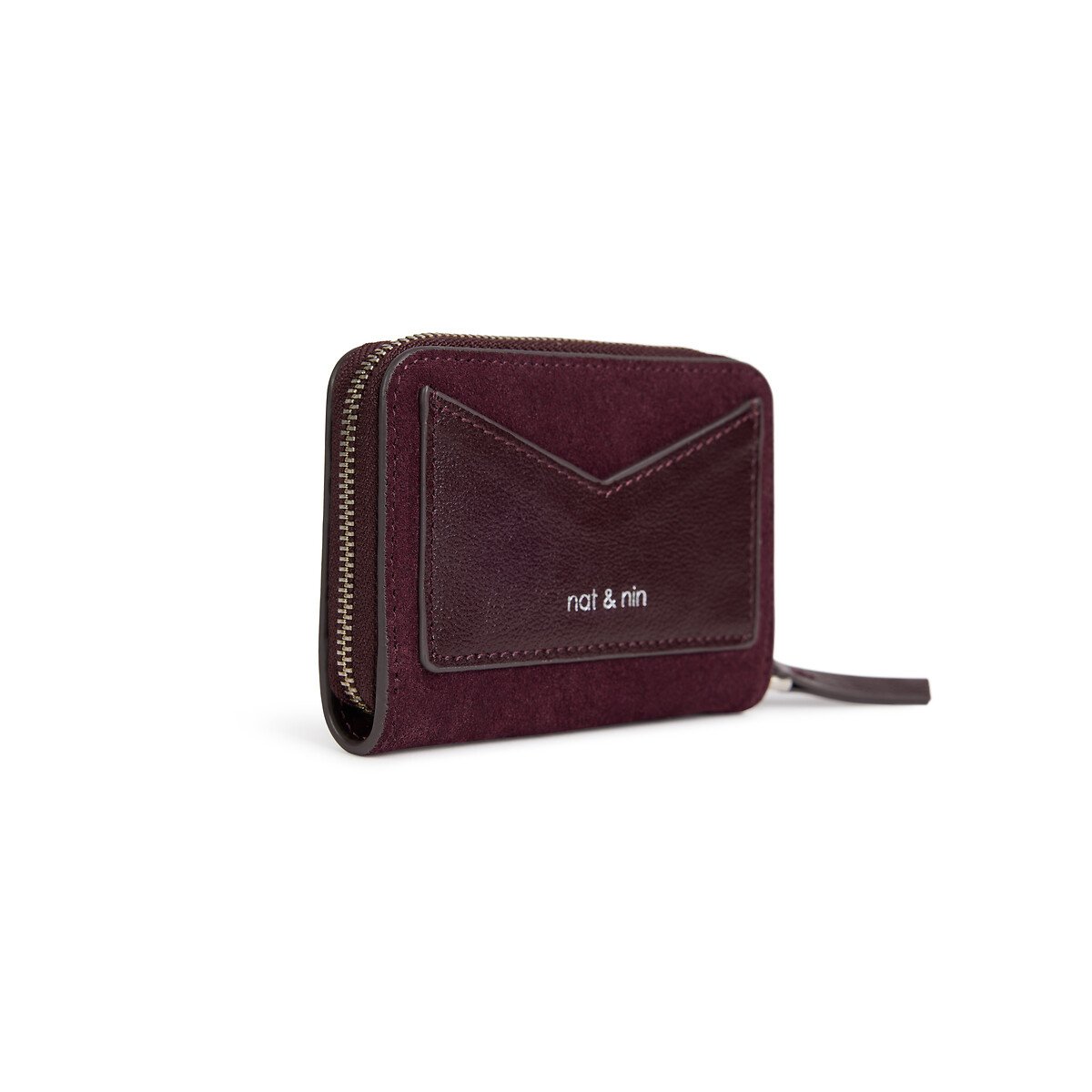 Portemonnaie Pia aus Leder aubergine, NAT & NIN