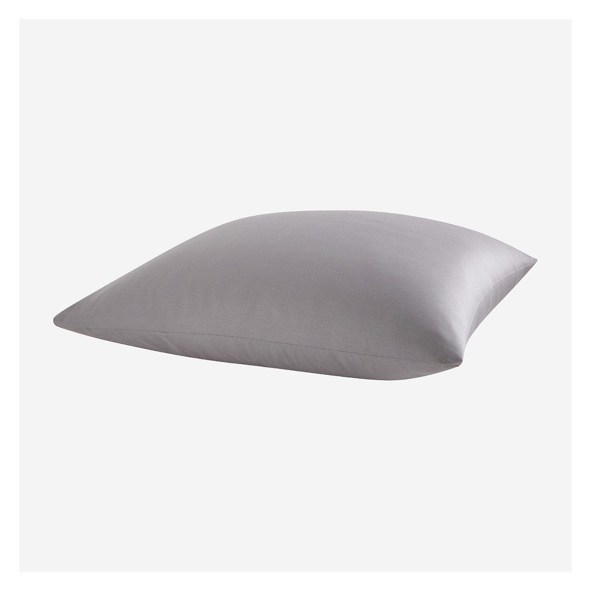 Taie d'oreiller en satin de coton ALEXANE gris, HABITAT
