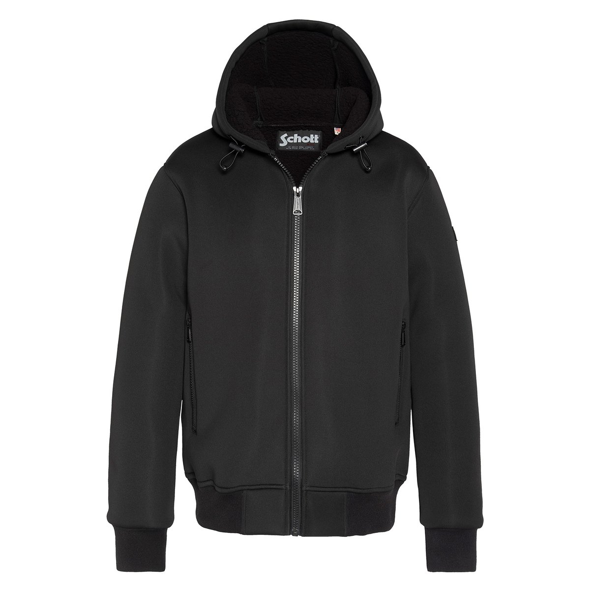 Gilet technique à capuche noir, SCHOTT