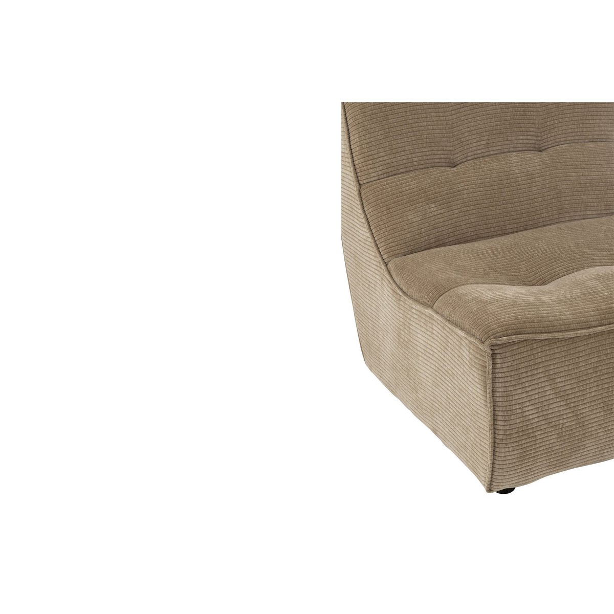 Fauteuil chauffeuse lounge en velours côtelé - LORENZO taupe, HELLIN, DEPUIS 1862