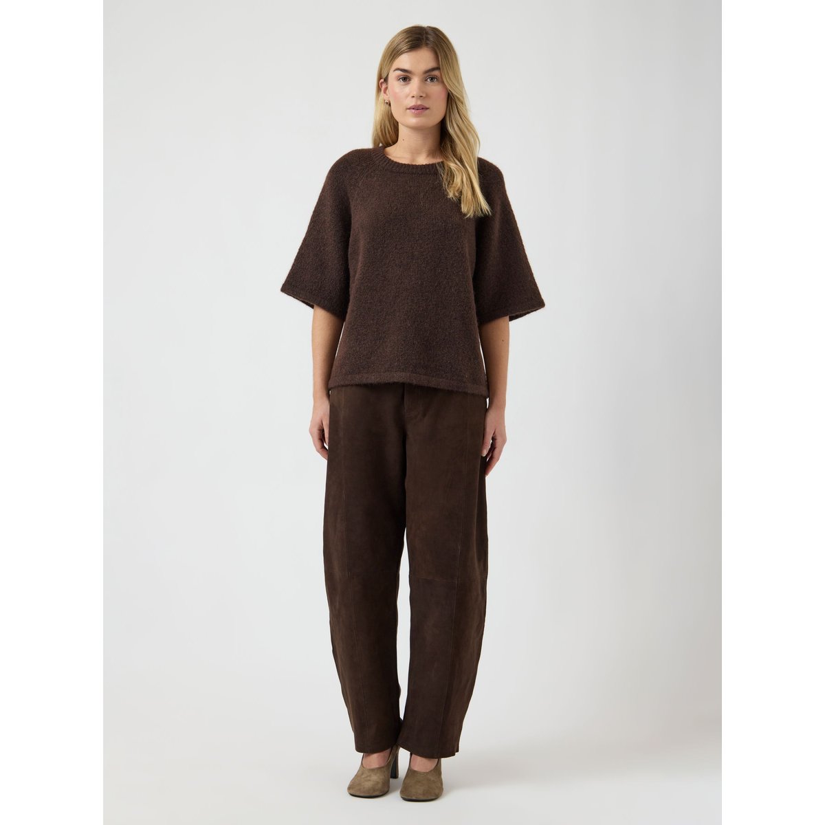 Top En Maille chocolate brown, YAS