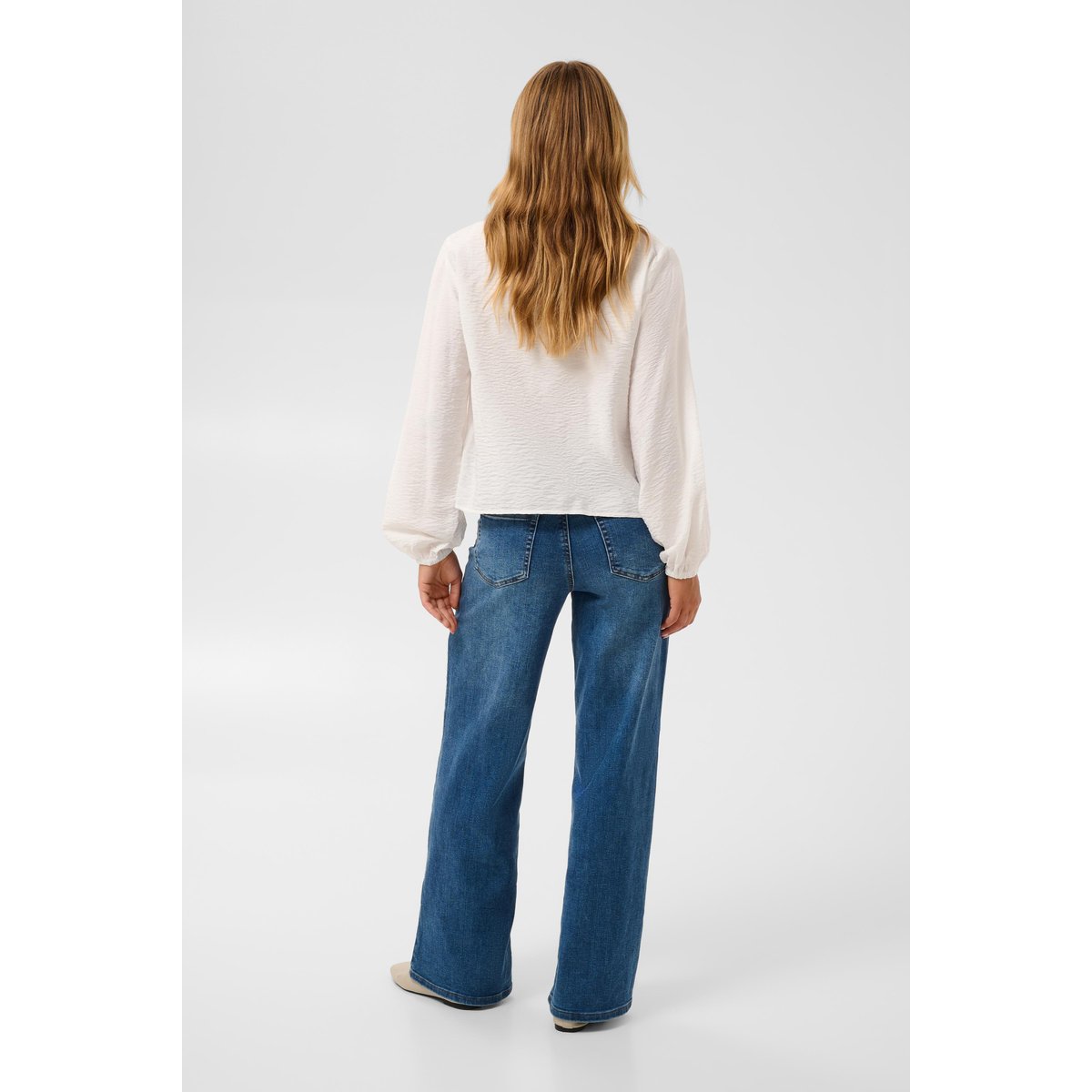 Blouse à manches longues blanc chalk, KAFFE