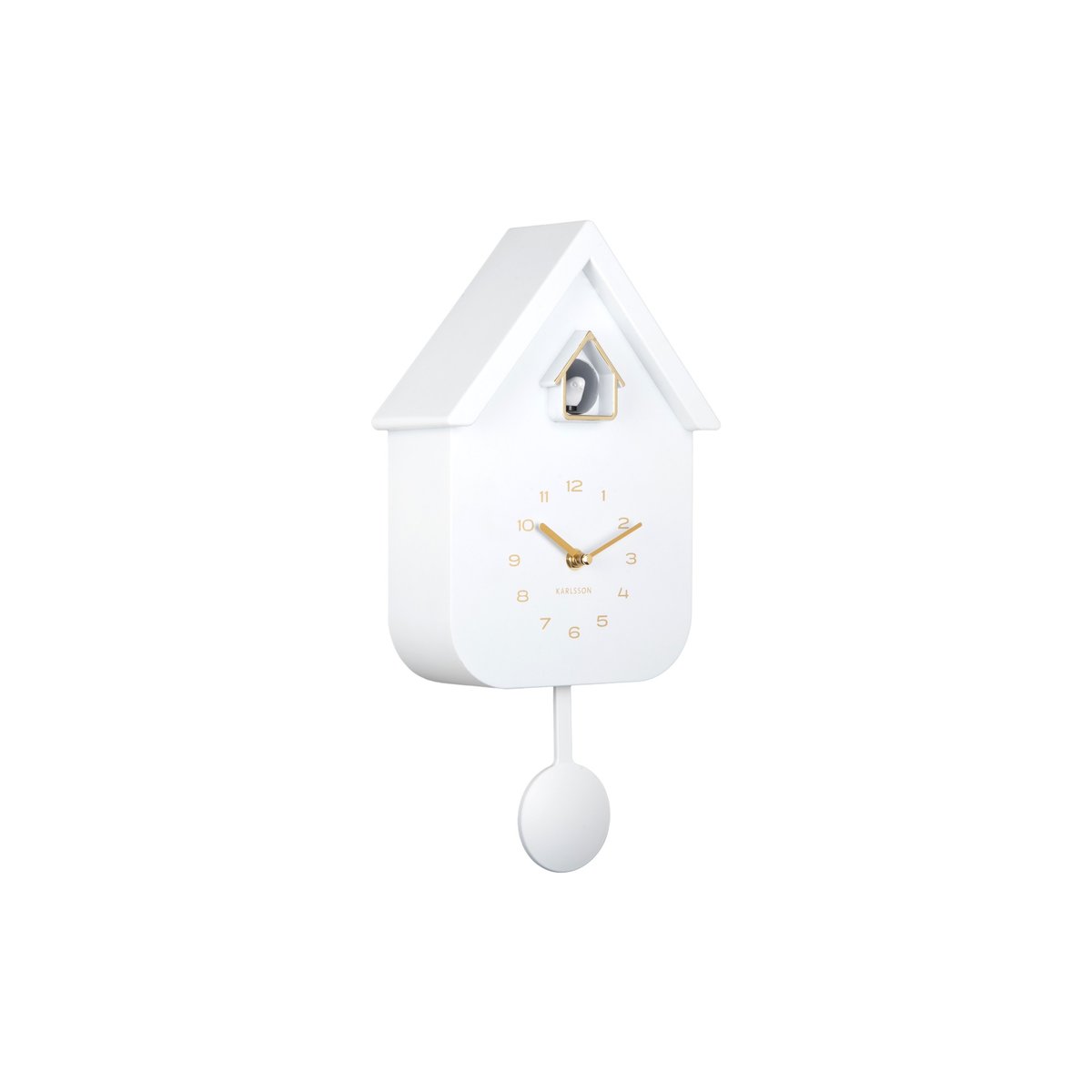 Horloge Murale Plastique SOLO COLOR CUCKOO blanc, KARLSSON