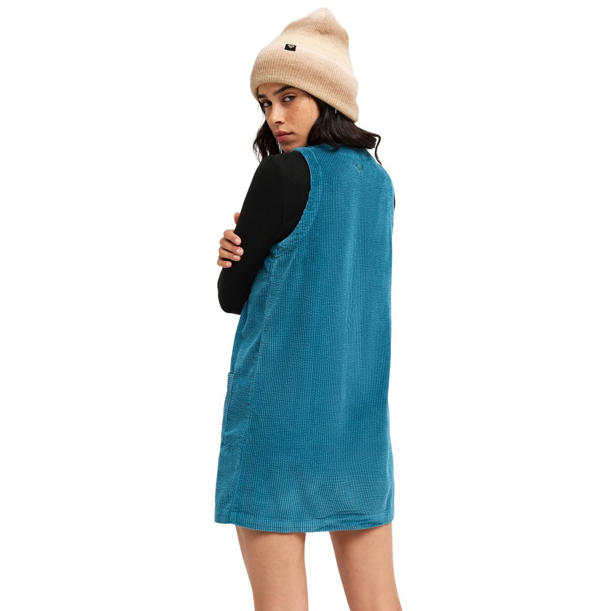 Robe mini sans manches à col en V WILD TIDE. bleu corsair, ROXY