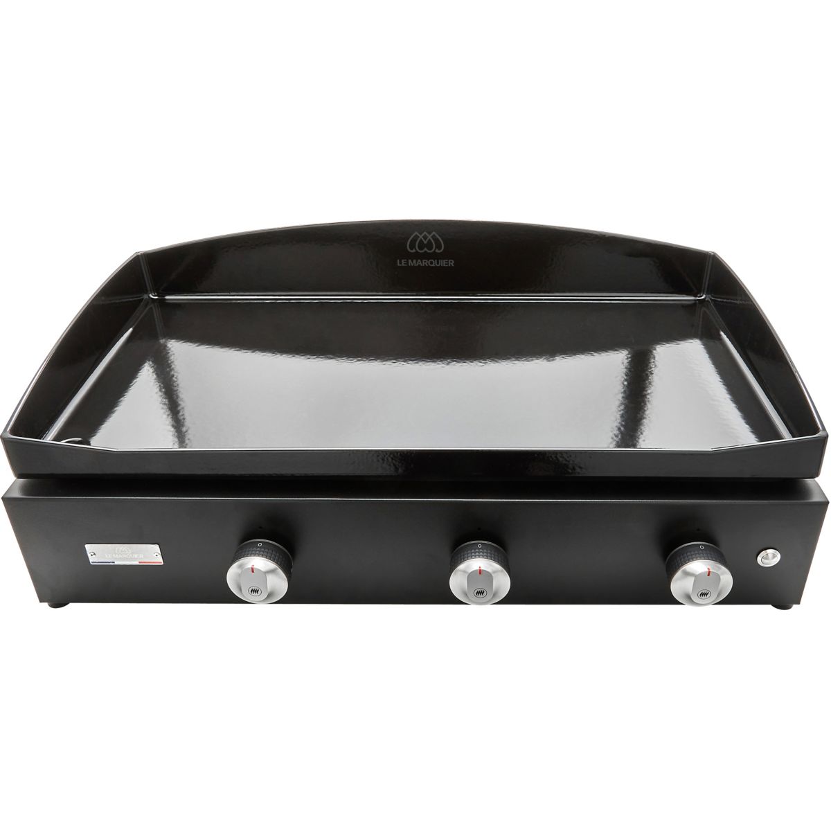 Plancha gaz Pure 375 Noir 3 brûleurs à poser, 75x40 cm noir, LE MARQUIER