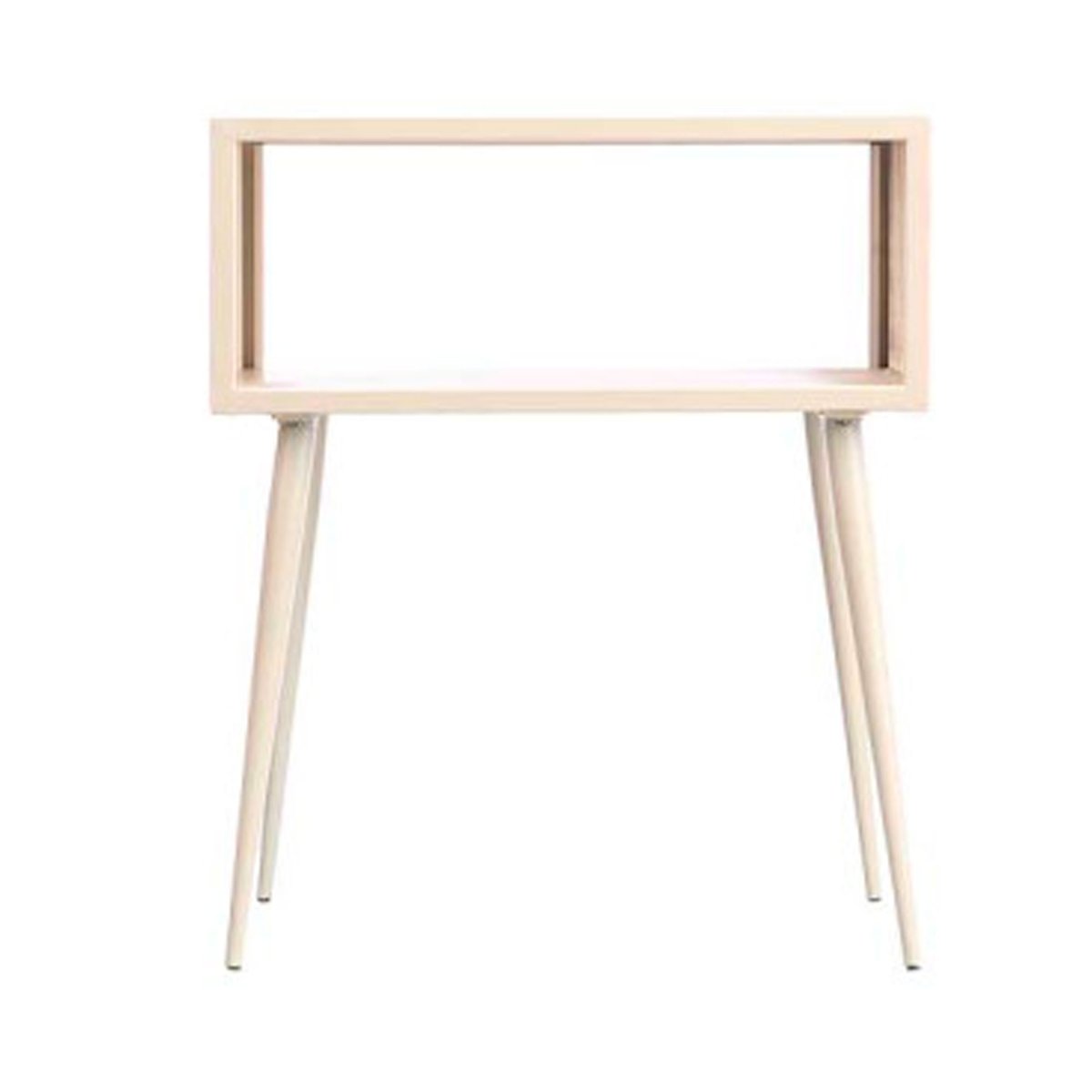 Table de chevet en métal beige 36x19x46.5cm beige, WADIGA