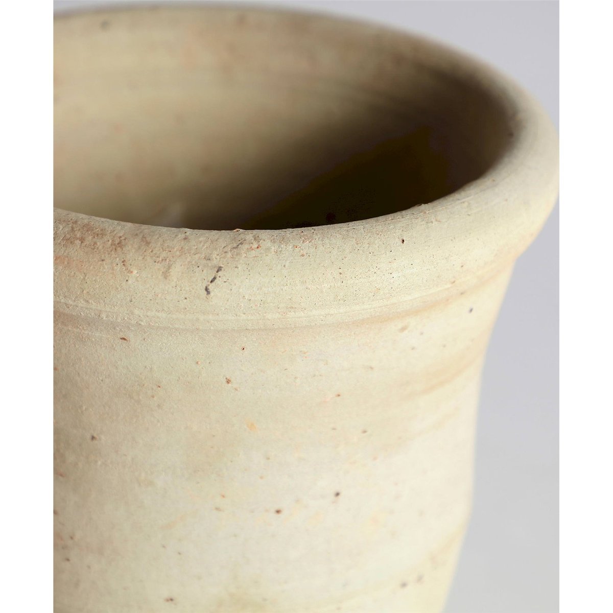 Cache-pots en argile fait main, Lot de 3 beige clair et terre cuite, RECOLLECTION
