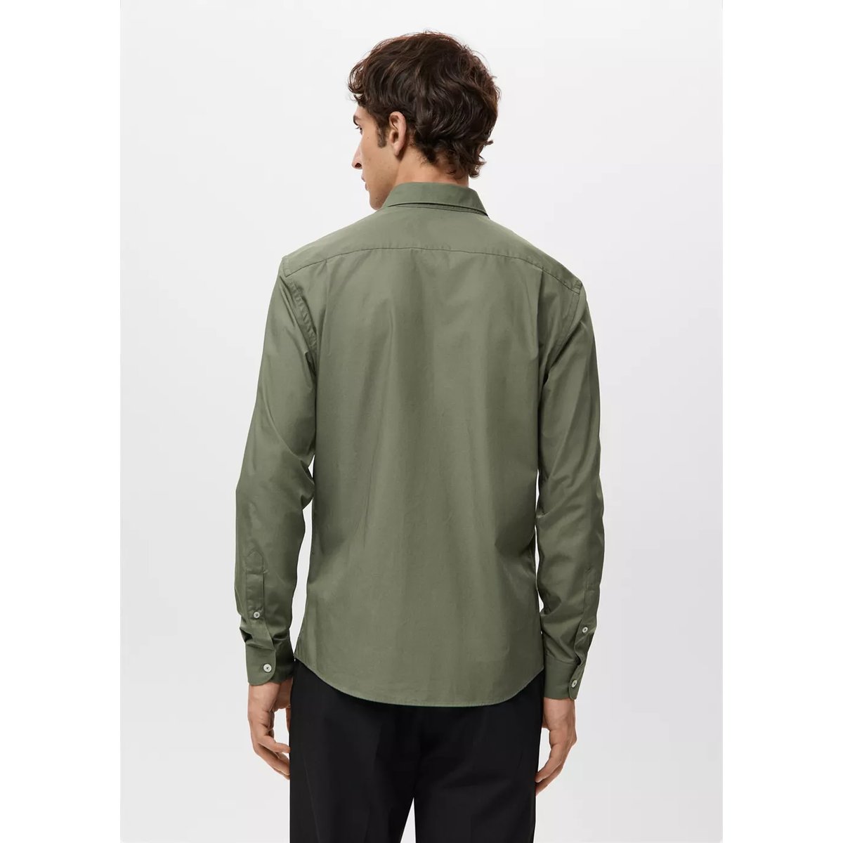 Chemise 100 % coton regular-fit kaki, MANGO MAN
