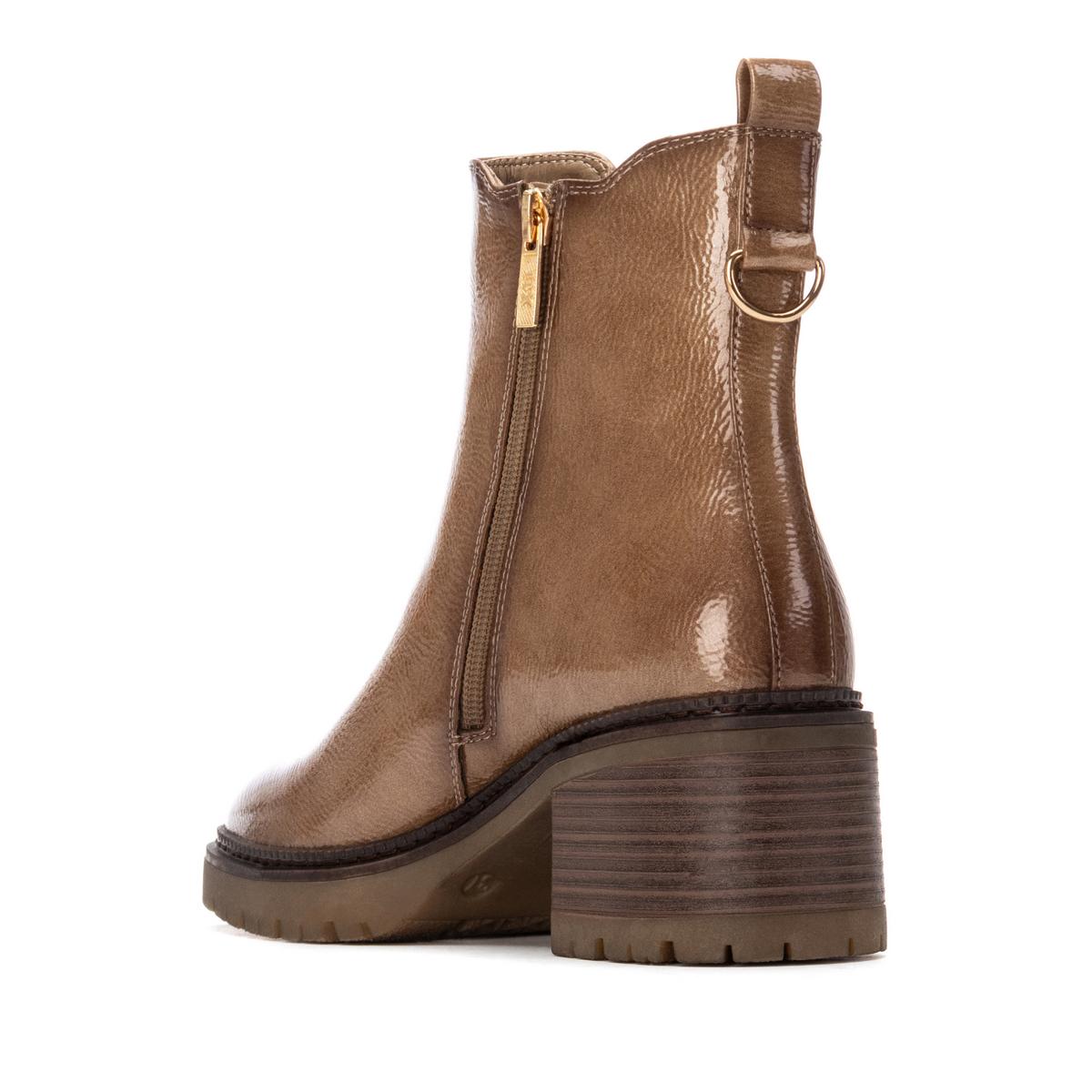 Bottine Chelsea Talon Décontractée Fermeture éclair beige, XTI