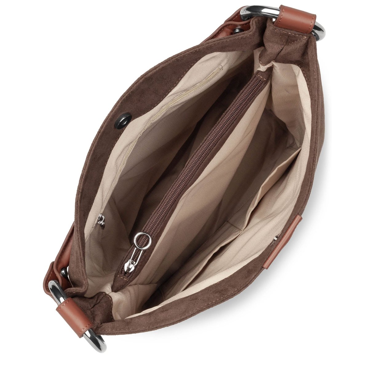 Sac Seau HANDLE SUÉDINE marron, SEQUOIA