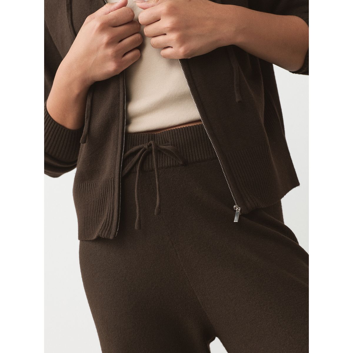Pantalon de jogging en maille à coordonner marron chocolat, NEXT