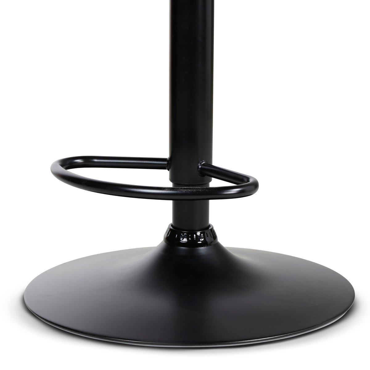Tabouret de bar en velours réglable Jordi noir, ZAGO