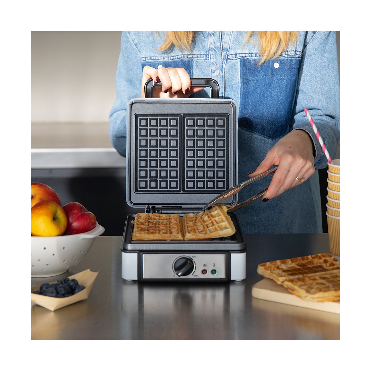 Gaufrier avec thermostat ajustable multicolore, LIVOO