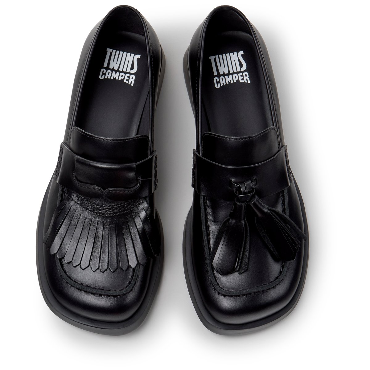Mocassins Donna Smooth Leather noir 001, CAMPER