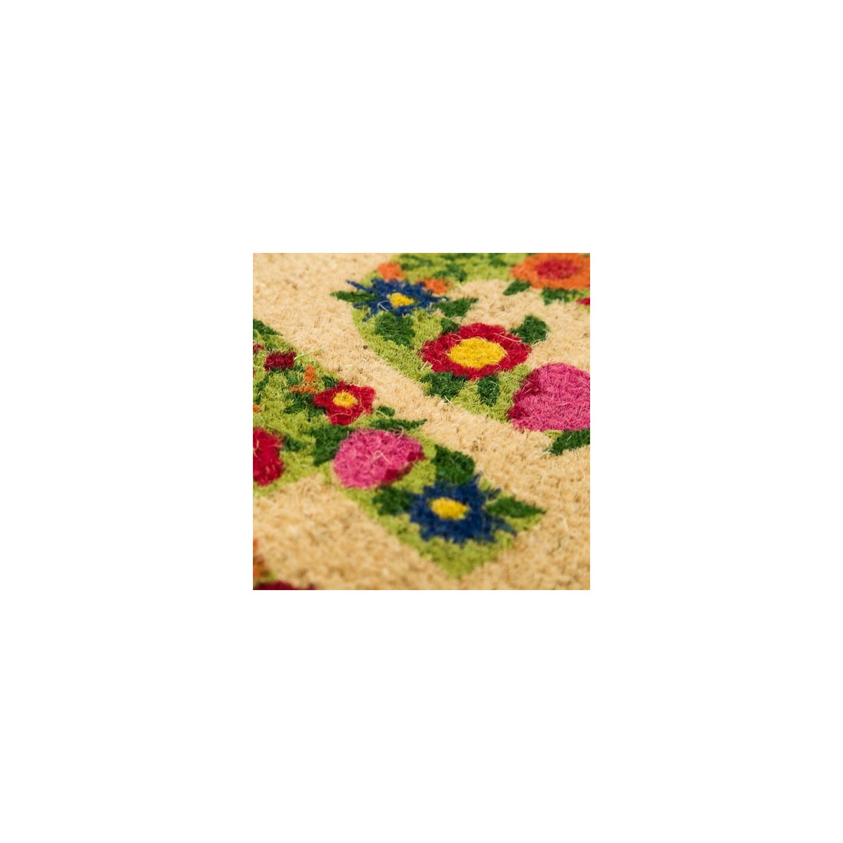 Paillasson en Coco Home Fleuri multicolore, WADIGA