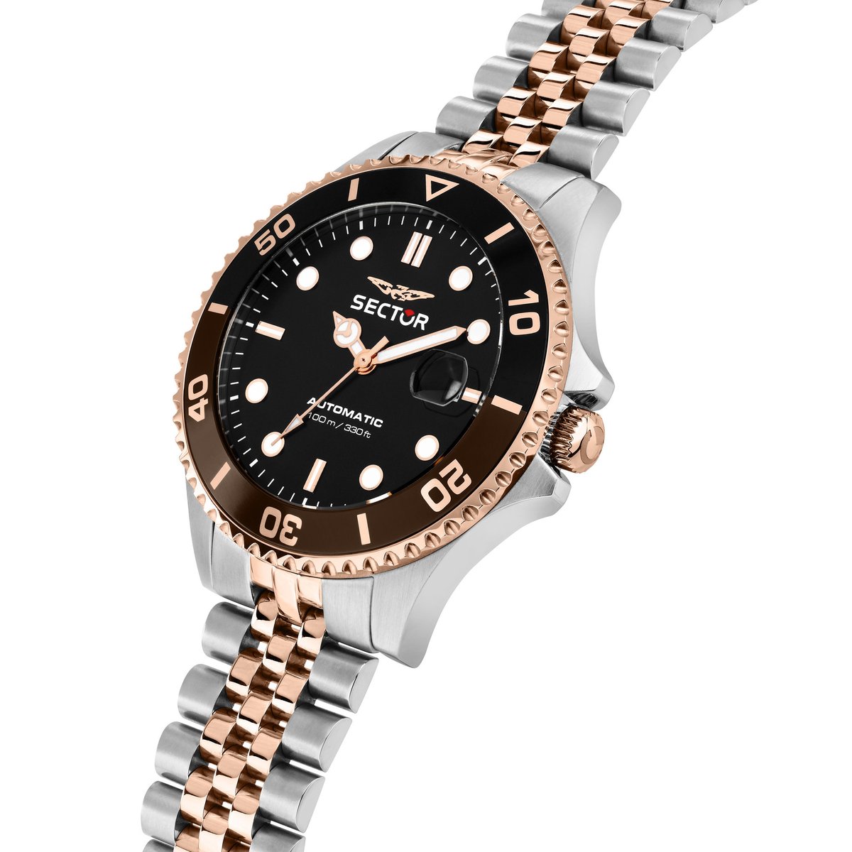 Montre automatique 230 noir, mat, SECTOR