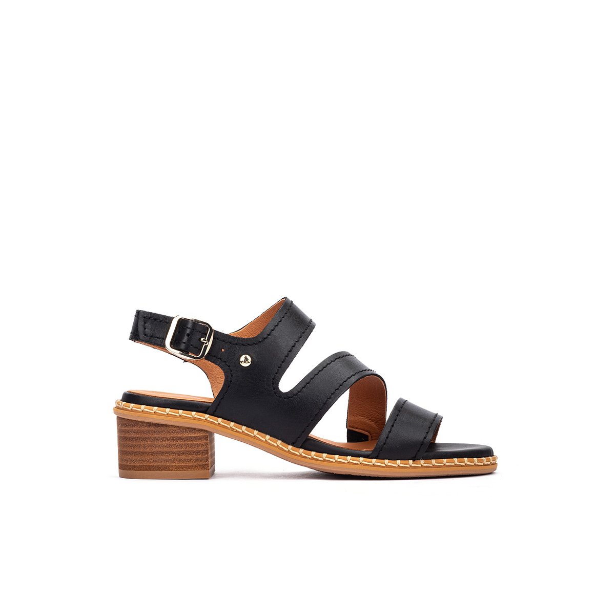 Sandales à talon cuir Blanes black, PIKOLINOS
