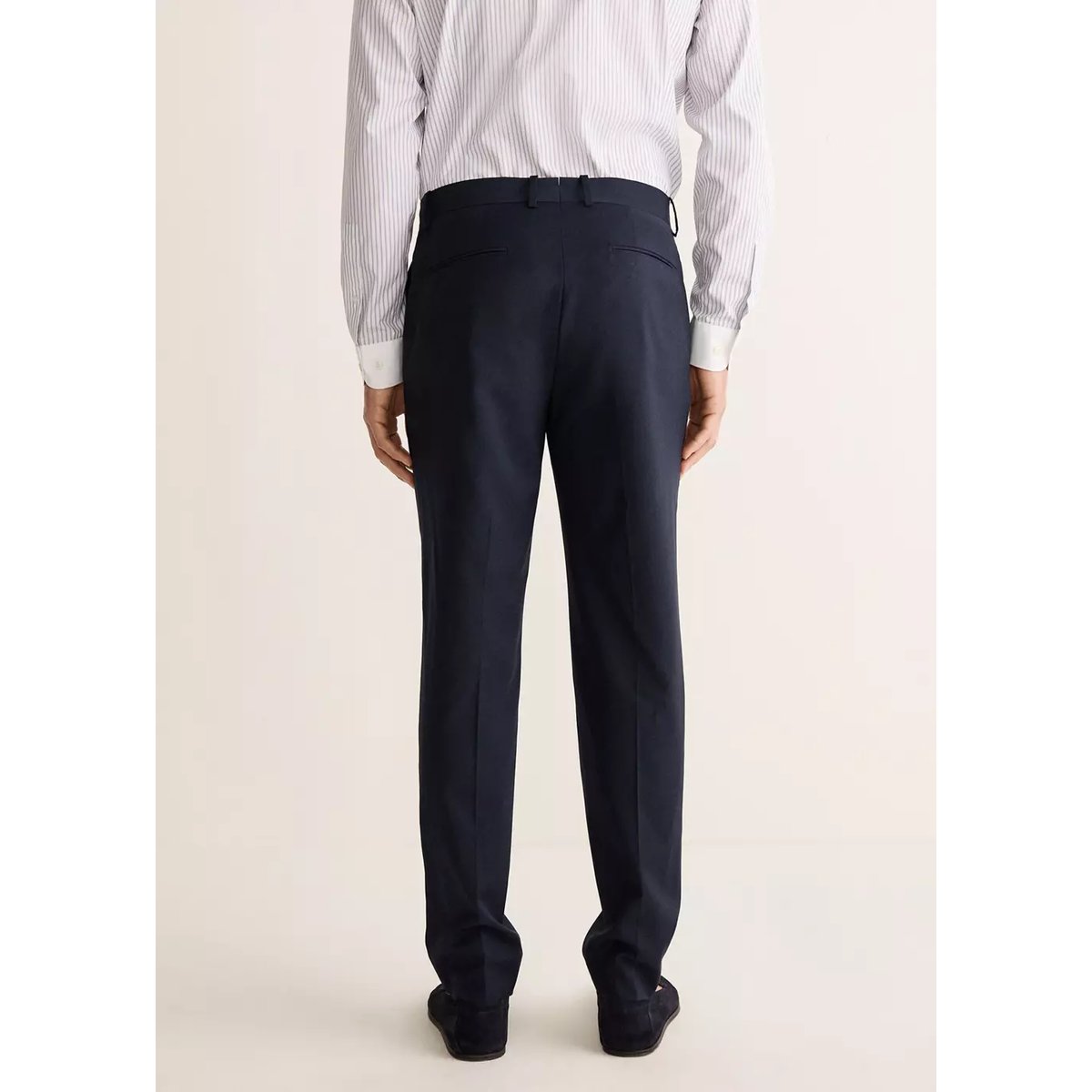 Pantalon de costume Venise 100 % laine bleu marine, MANGO MAN