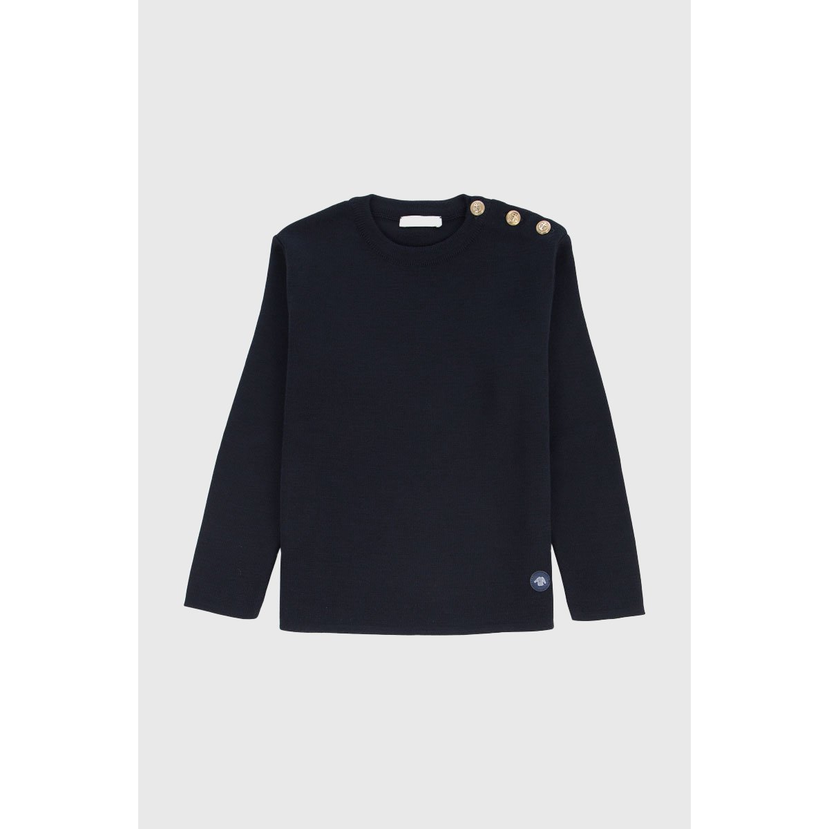 Pull Marin uni en laine RIEC KIDS navire, ARMOR-LUX