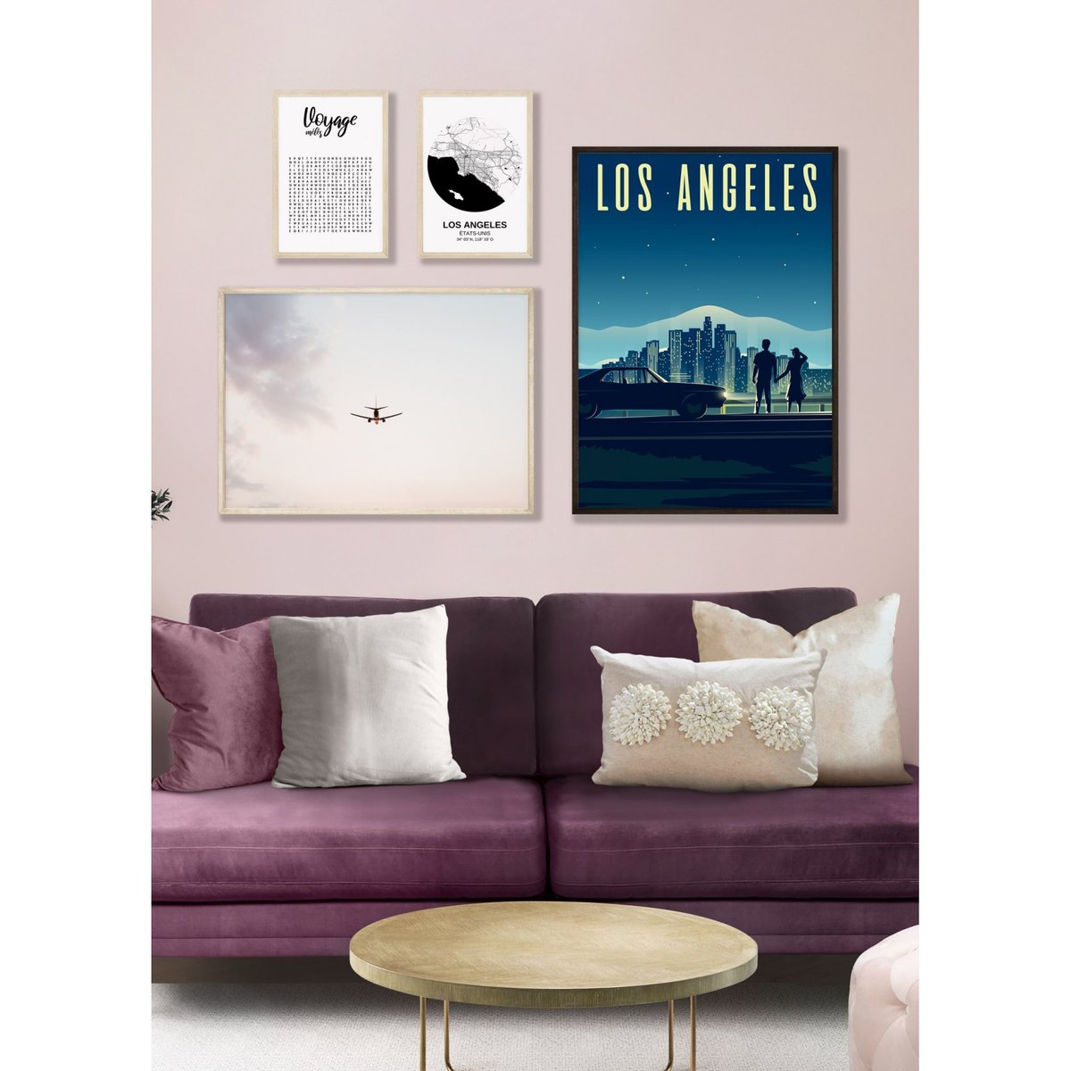Poster Los Angeles blanc, L'AFFICHERIE