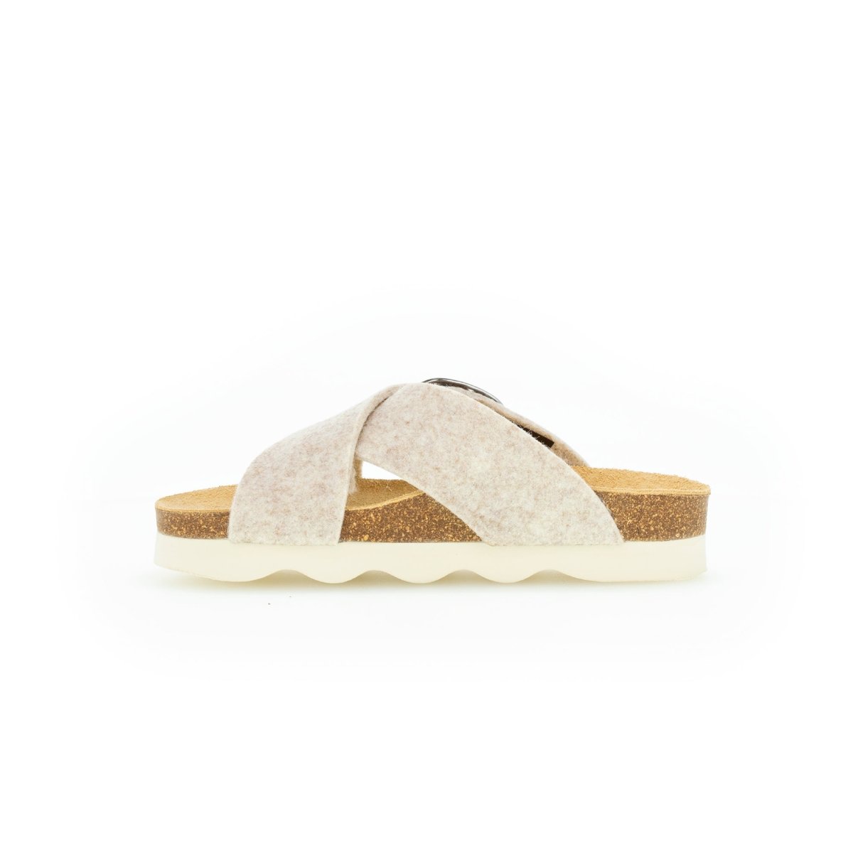 Pantoufles en textile beige, GABOR