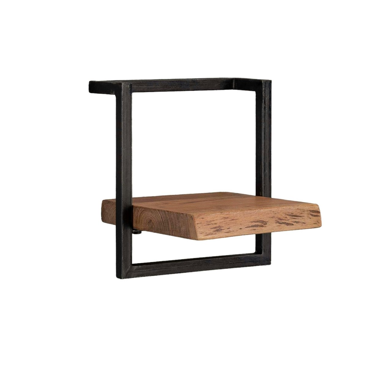 Etagère murale moderne bois et métal 30 cm MELBOURNE bois naturel, PIER IMPORT