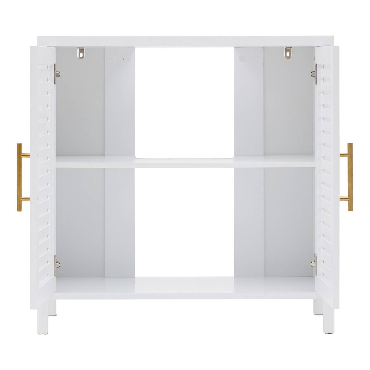 Meuble sous-lavabo carré avec portes OREA blanc, 5FIVE SIMPLY SMART