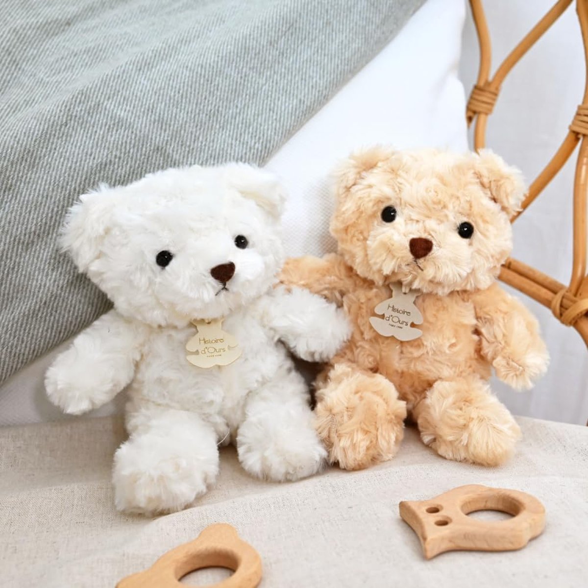 Peluche Ours Câlin 21 cm beige, HISTOIRE D'OURS