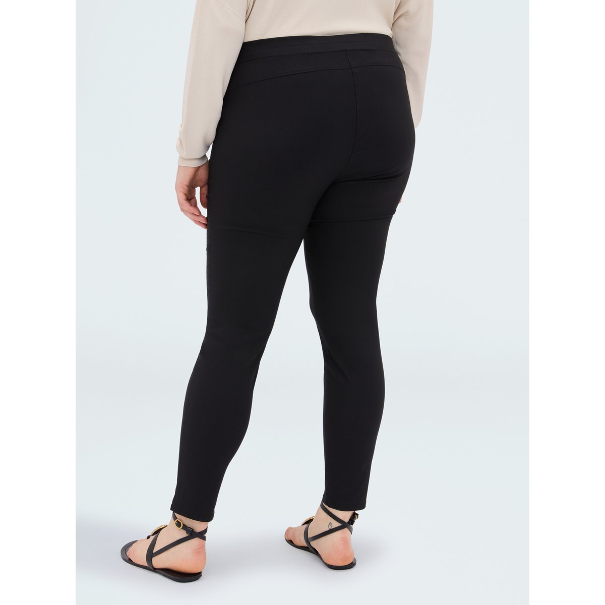 Pantalon Jeggings avec taille élastiquée noir, FIORELLA RUBINO