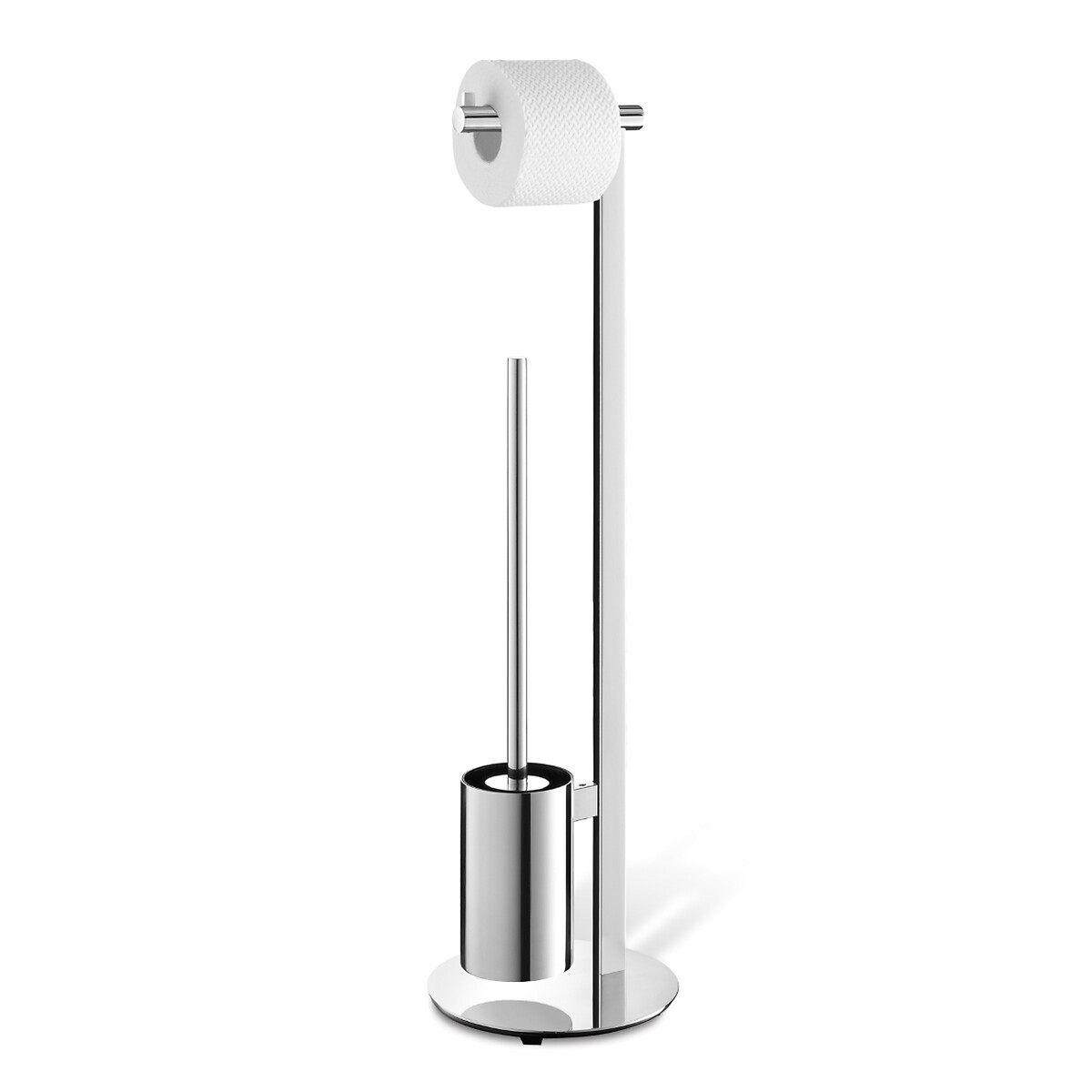 Suporte piaçaba e rolo de papel Scala, ZACK inox brilhante, ZACK