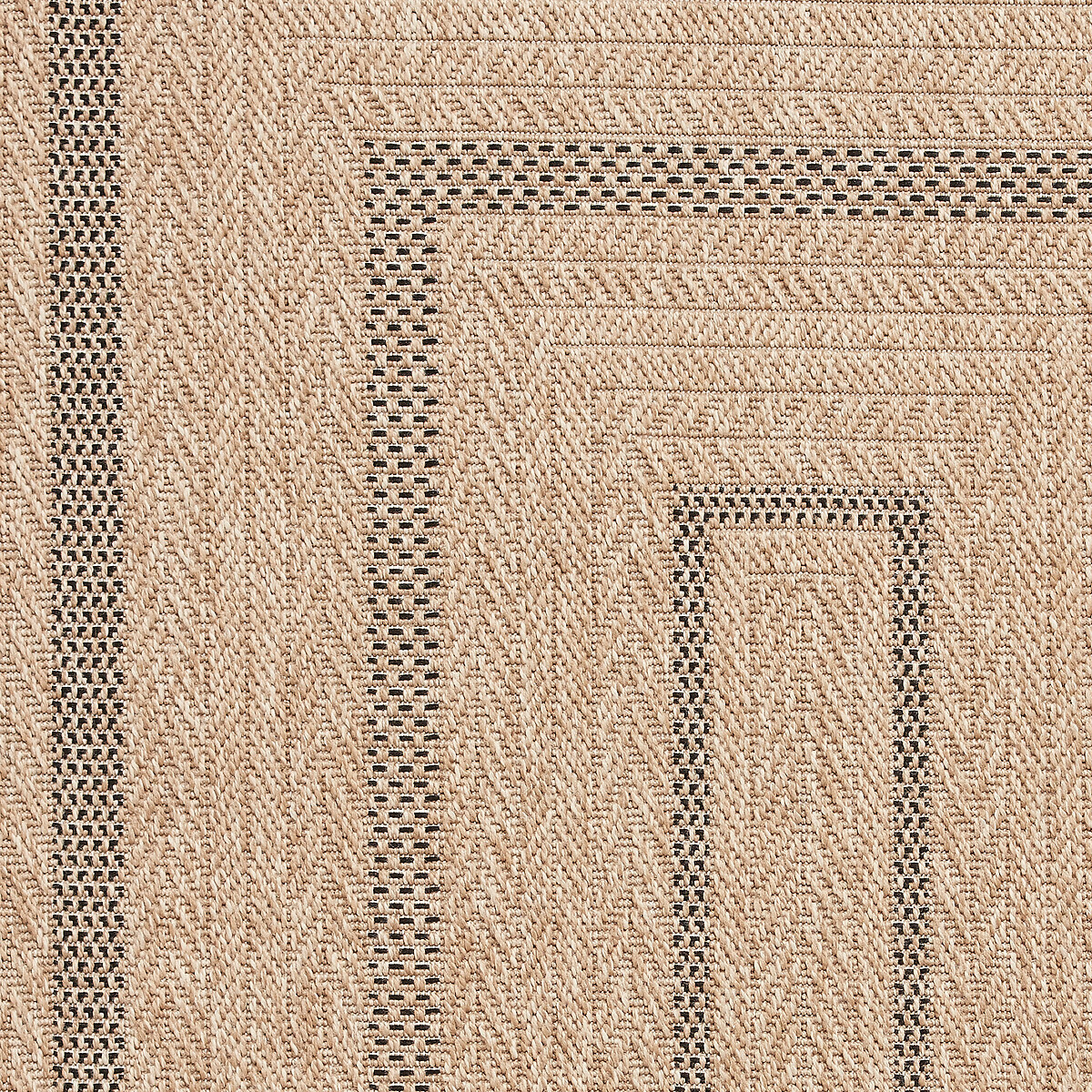 Lattice Flat Weave Indoor/Outdoor Rug natural/black, SO'HOME