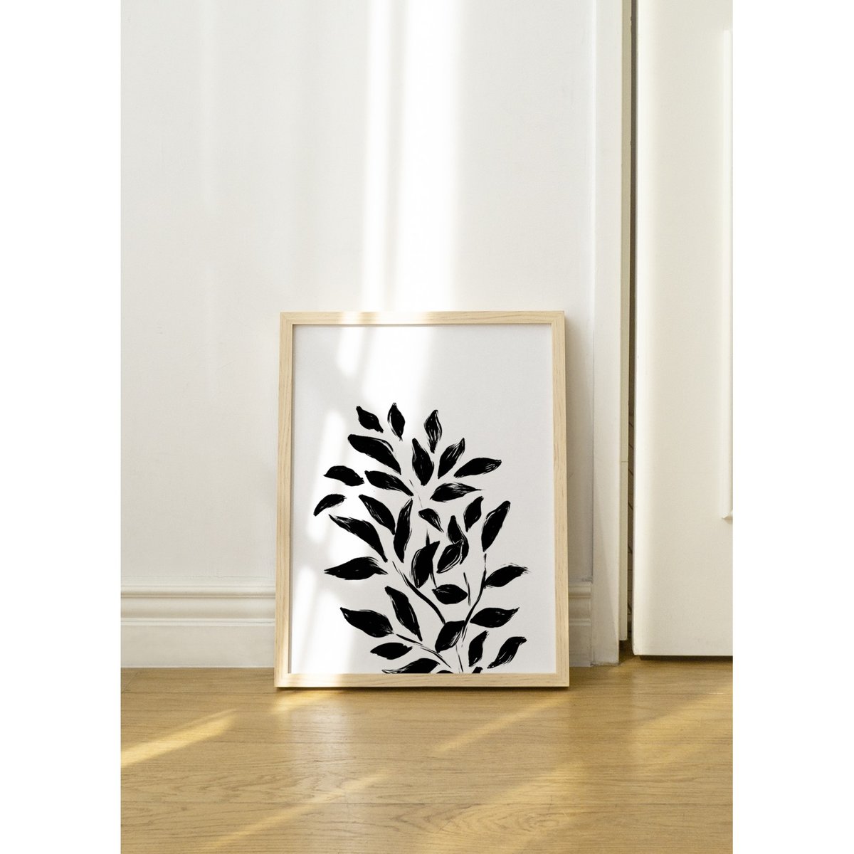 Affiche Abstract Feuille 1 blanc, L'AFFICHERIE