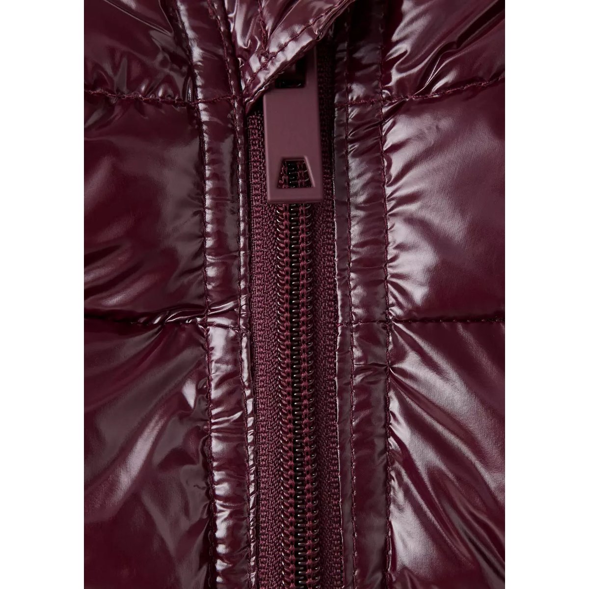 Anorak matelassé brillant grenat, MANGO KIDS