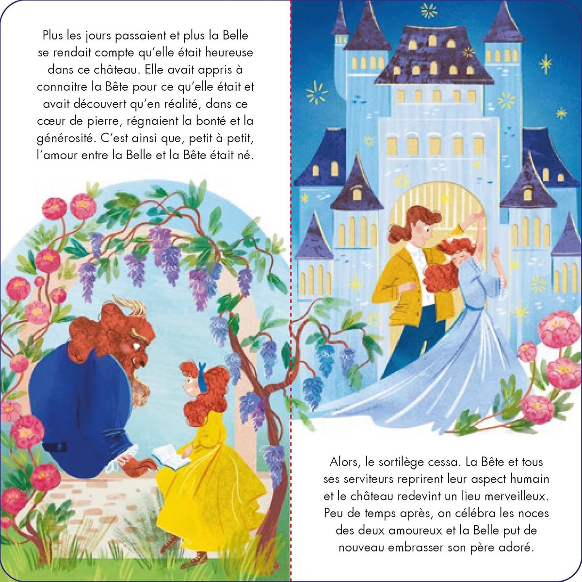 Puzzle et livre enfant La Belle et la Bête 30 pièces bleu, SASSI