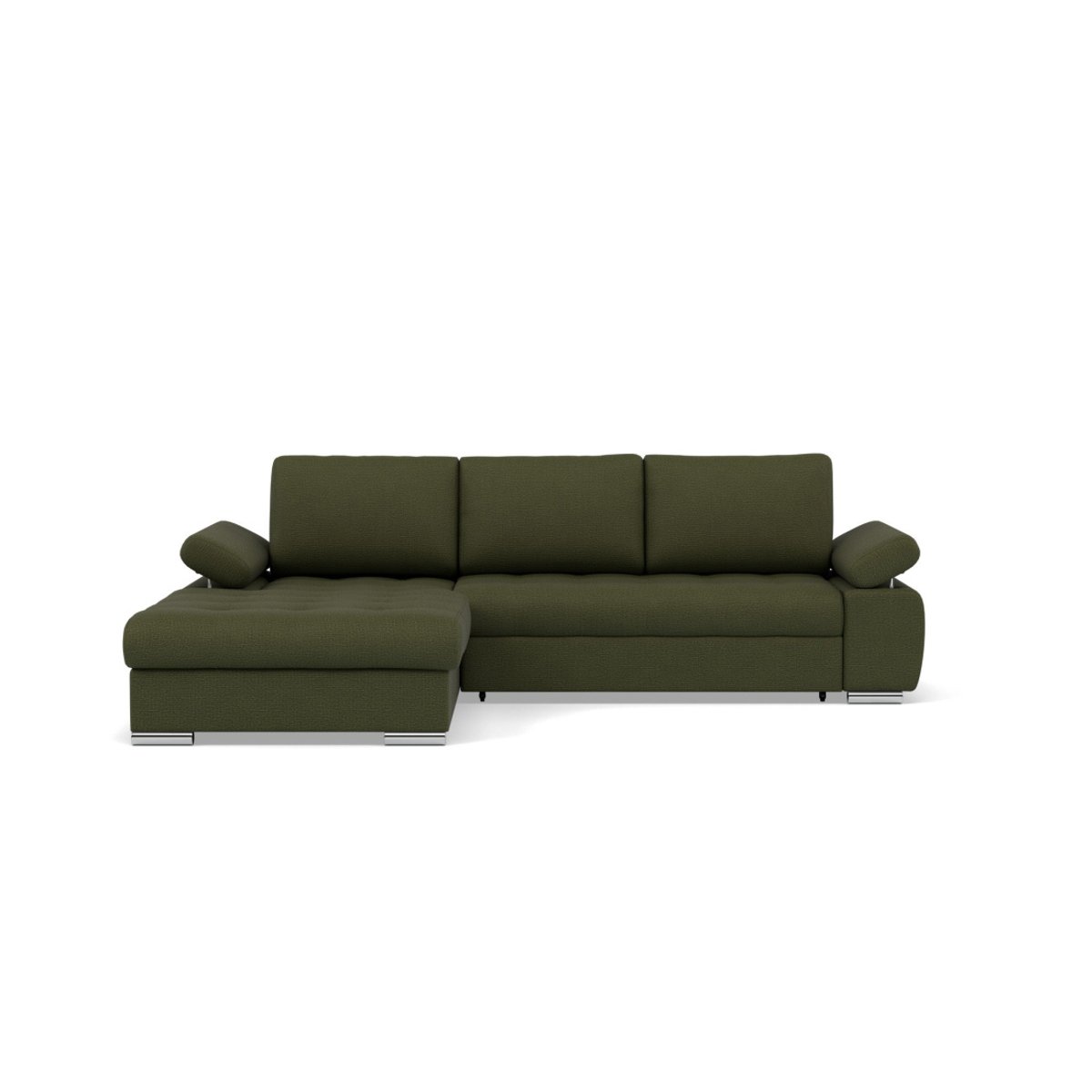 Canapé d'Angle Convertible 4 places - BIANCA vert, BEST MOBILIER