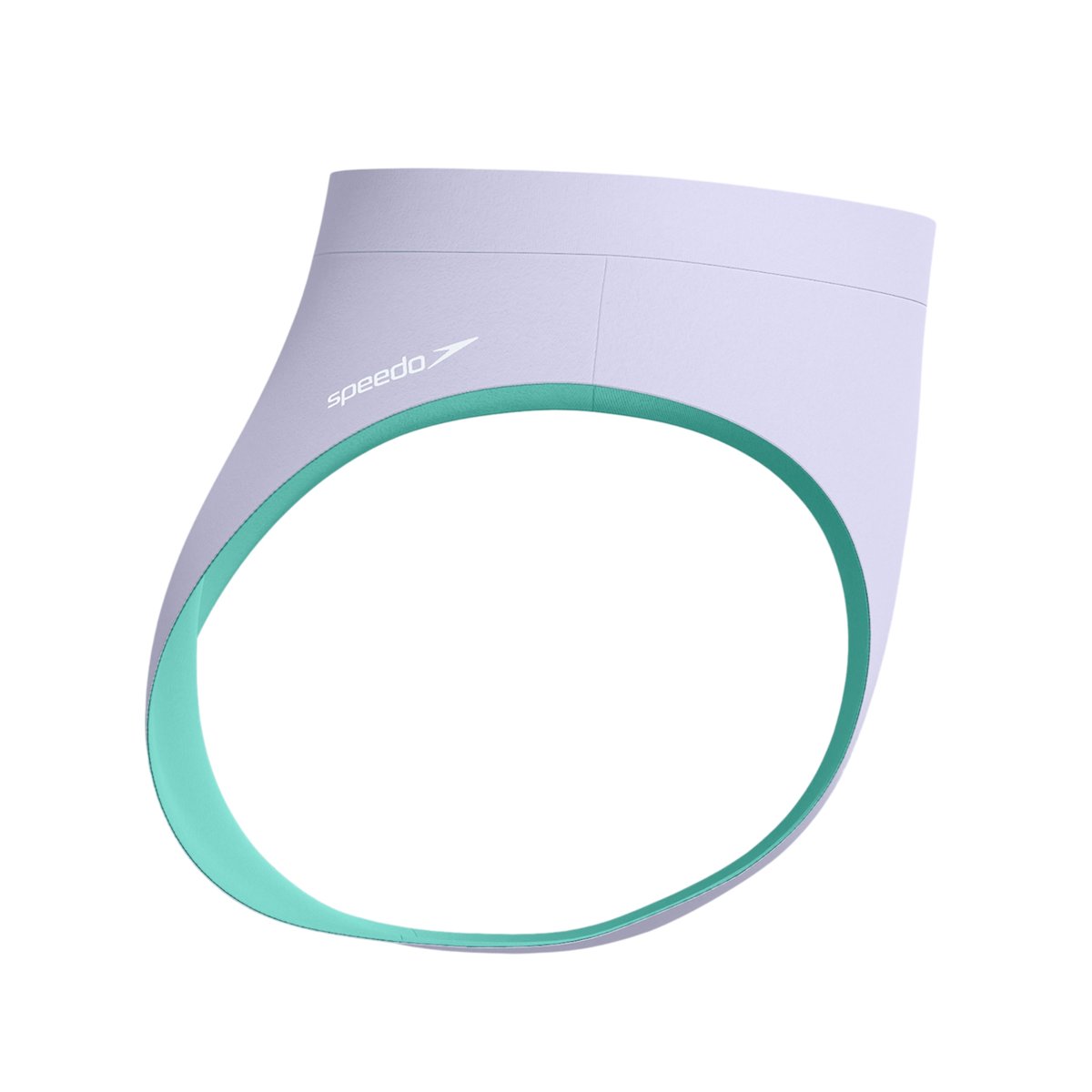 Bas de maillot de bain uni à taille haute élastiquée FLU3NTE SOLID violet, SPEEDO