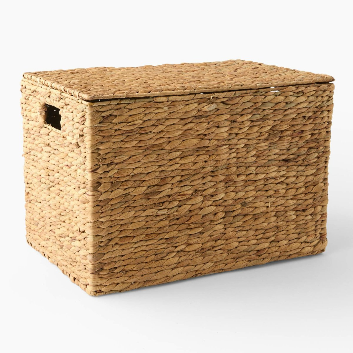 Coffre rectangulaire en jacinthe d'eau beige, MONOPRIX