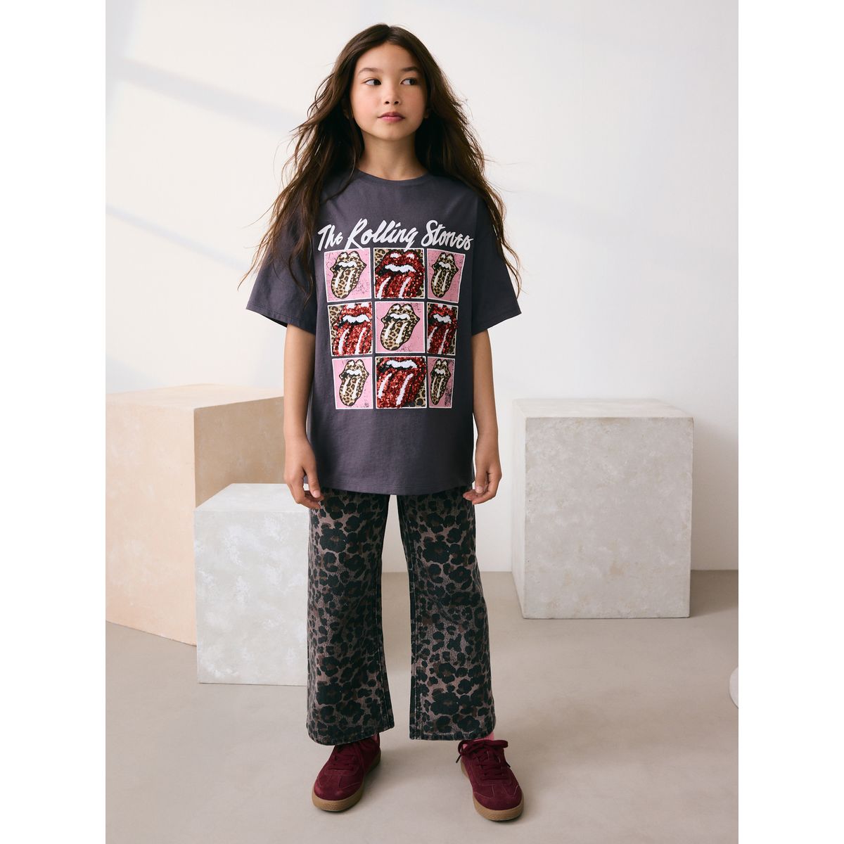 T-shirt the rolling stones gris anthracite, NEXT