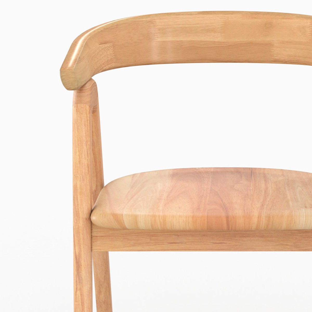 Chaise en bois d'hévéa - HAWA marron clair, MAISON PAVANE